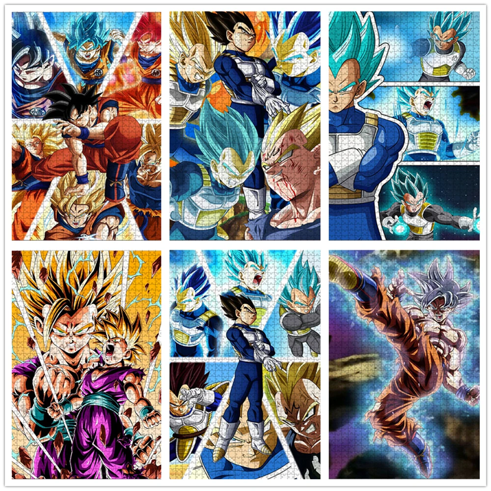 

1000 Pieces Paper Puzzle Dragon Ball Decompression Diy Adult Pressure Reduction Cartoon Children Education Puzzle Toy Gift