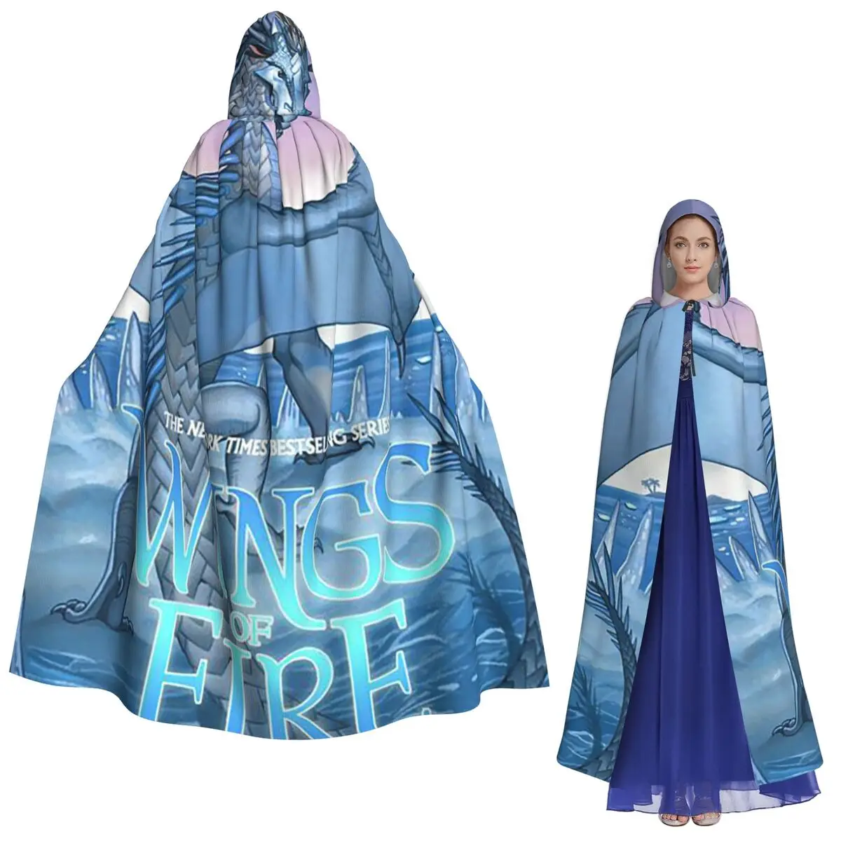 

Длинный плащ с капюшоном «Крылья огня», средневековый костюм ведьмы, накидка для косплея, накидка на Хэллоуин, вечеринка для взрослых, унисекс