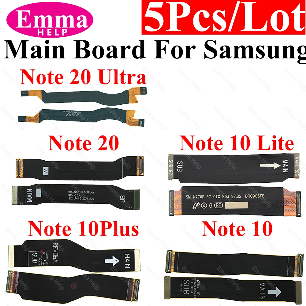 5Pcs Main Board Flex Cable For samsung a32 connector Galaxy A21S A51 A32 A42 A52 A72 Note 10 Lite 20 Ultra Flex Cable