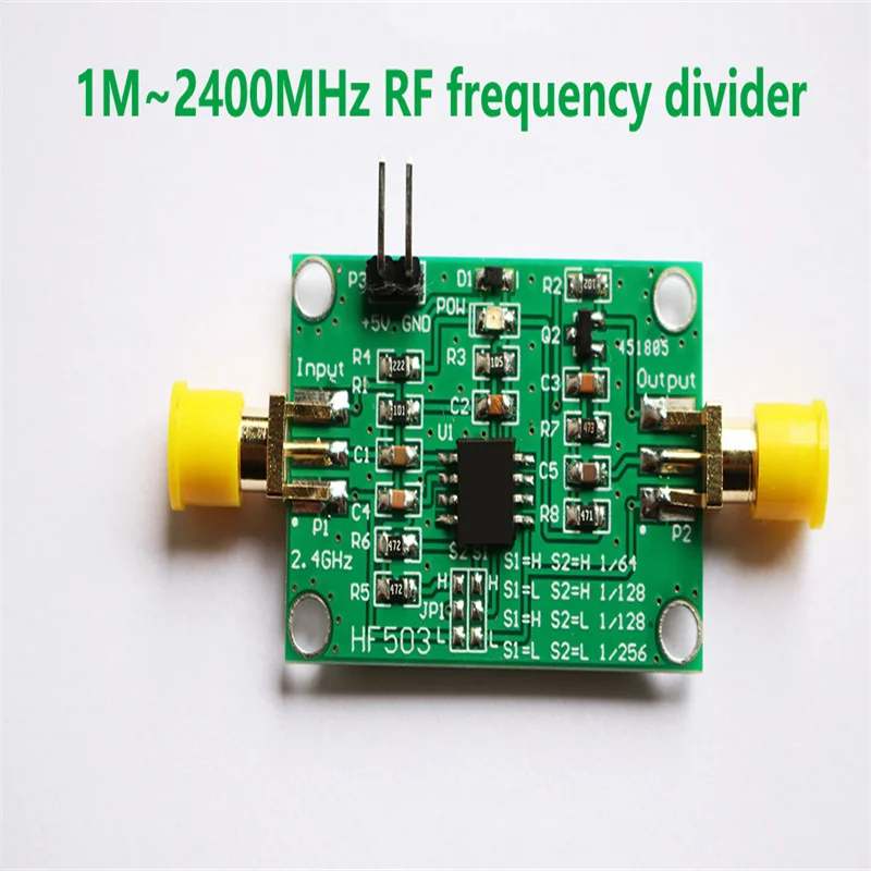 1M~2400MHz RF frequency divider module 64  128  256 division