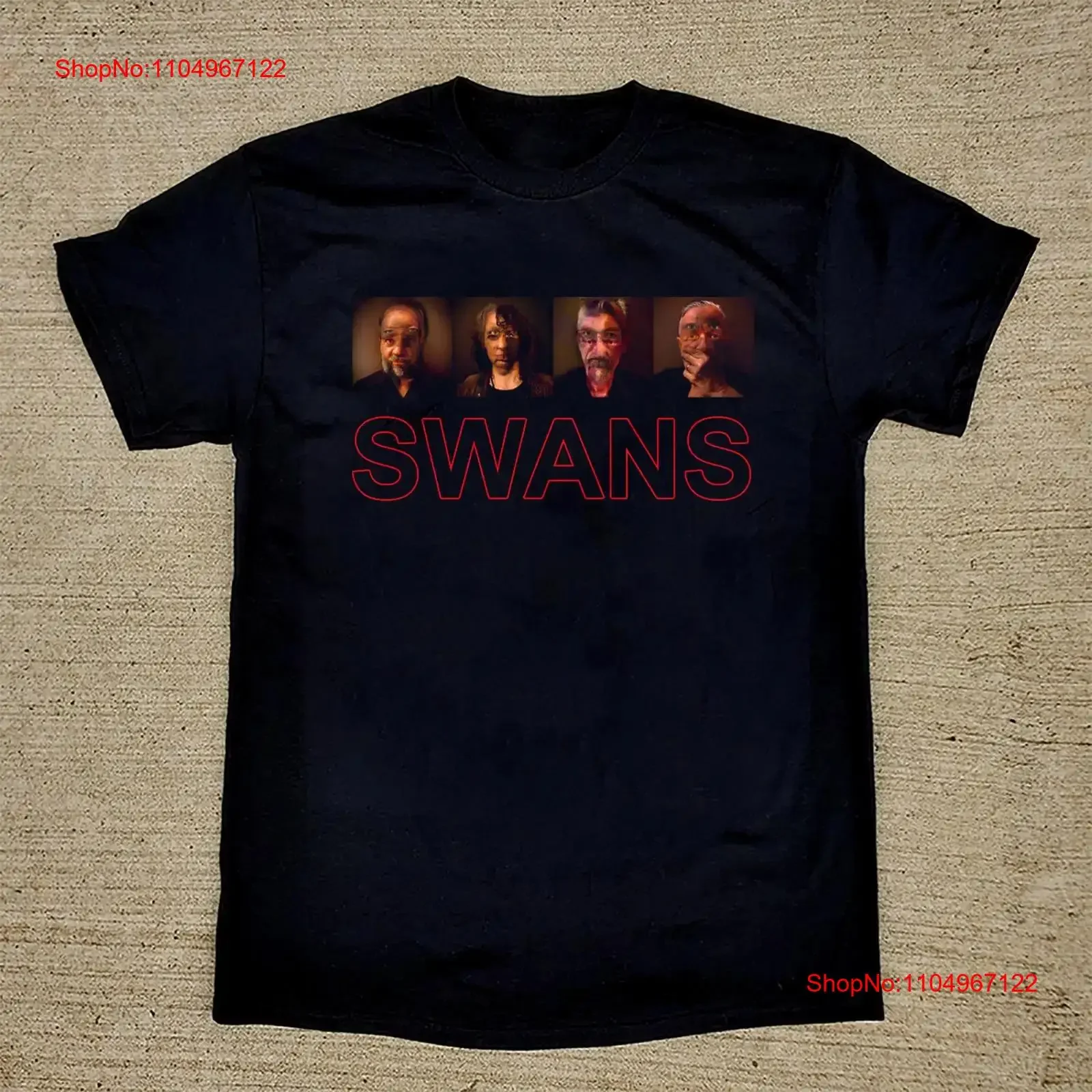

НОВАЯ футболка SWANS Band 2025 North American Tour, черная, все размеры AC3075, винтажная, универсальная, растянутая, уличная одежда, слегка