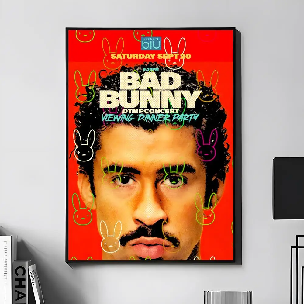 Singer B-bad B-bunny Poster Wall Art Print Art Suitable for Living