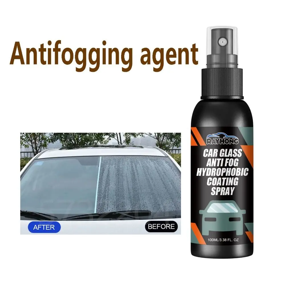 

100ml Anti Fog Spray Hydrophobic Prevents Water Spray Antifogging Agent Cleaning Stain Anti-rain Rainproof Agent Car Windshield