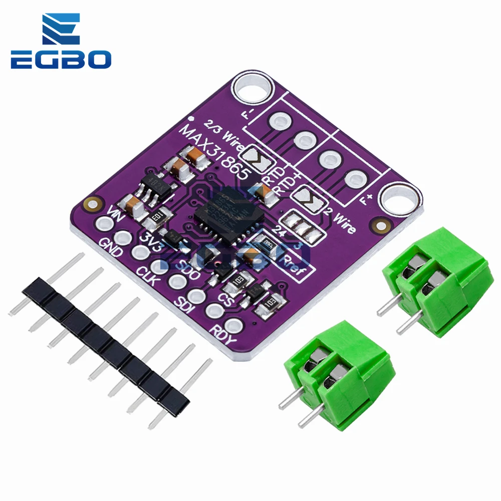 1~10PC MAX31865 PT100~PT1000 RTD-to-Digital Converter Board Temperature Thermocouple Sensor Amplifier Module 3.3V/5V For Arduino