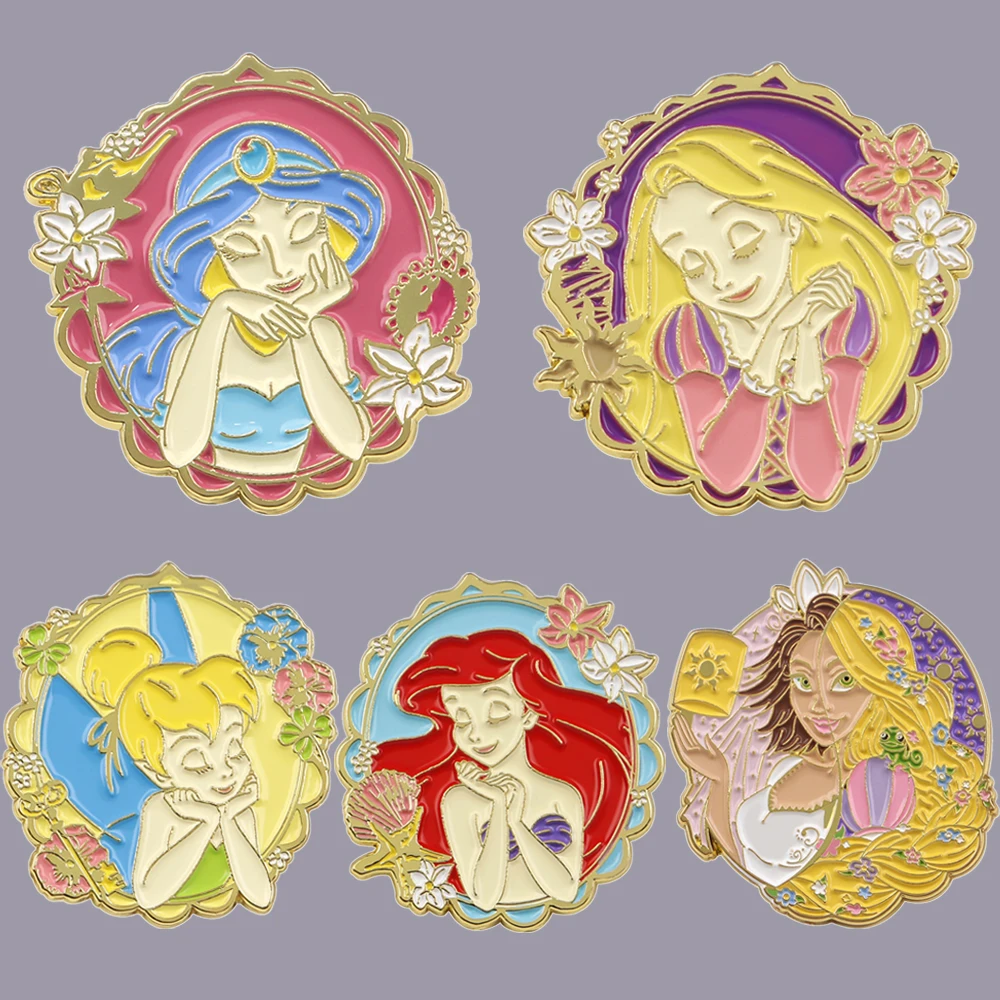 grammy winners 2026 - Princesses Enamel Pin Brooches for Clothes Badges on Backpack Bags Collar Hat Badge Lapel Pins Jewelry Gifts