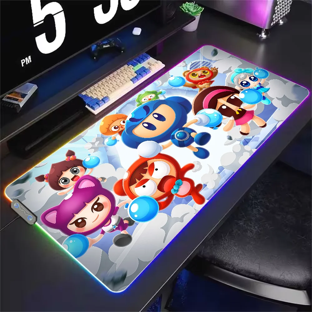Game C-Crazy Arcade Mouse Pad RGB LED Light Non-Slip Rubber Base Waterproof Office PC Home Best Price Desk-Mat USB Large Game