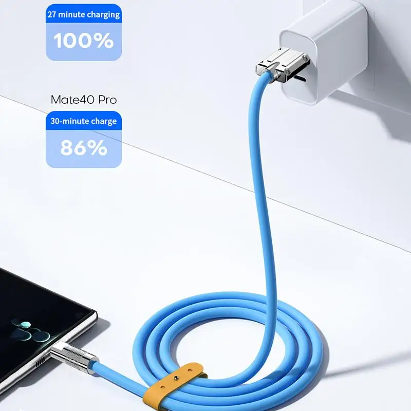 120W 6A Quick Charger Cable USB C Charger Cable Multi-function Fast Charging Cord For Mobile Phone