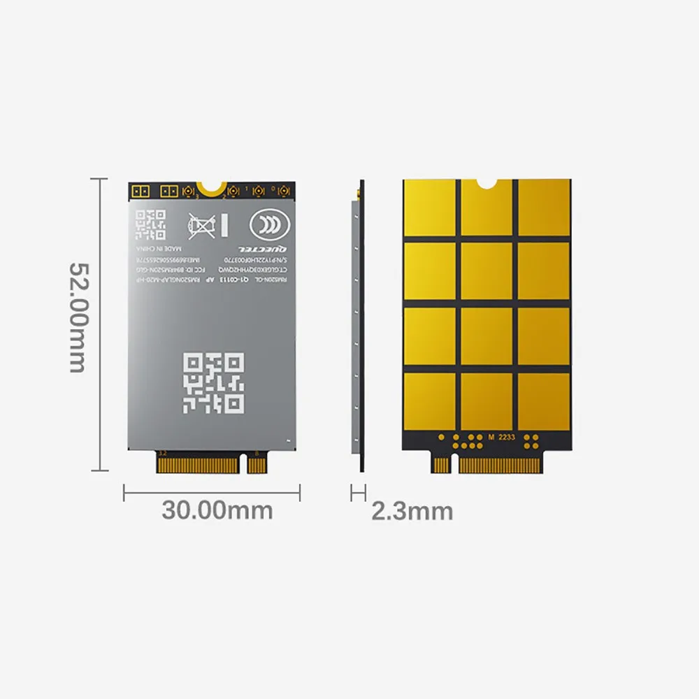 Quectel RM520N-GL 5G Sub-6GHz Module GNSS Receiver Multi-mode M2 Global Multi-Constellation GNSS Receiver Available IoT EMBB