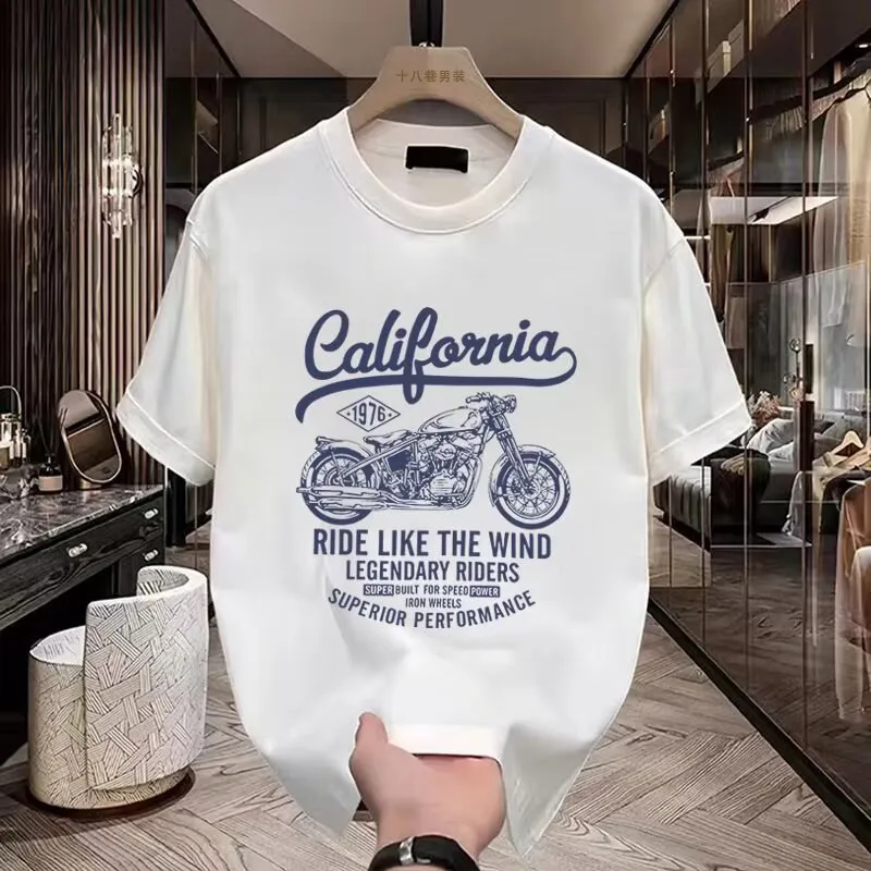 

Футболка American Beach из 100% хлопка, унисекс, с коротким рукавом, круглым вырезом, свободного кроя, дышащая, быстросохнущая, летняя, повседневная, на каждый день