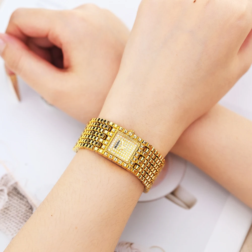 

Yalalusi Gold Women Watch Luxury Vintage Quartz Wristwatch High Quality Elegant Ladies Dress Watch 2026 New