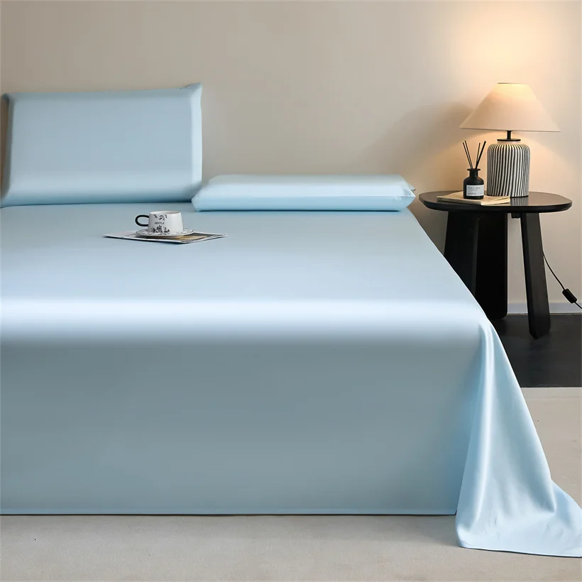 100% Mulberry Silk Flat Sheet Top Sheets Luxury Smooth Bed Sheet Bed Linen Single Double King Queen Size Bedlinen Bedspreads