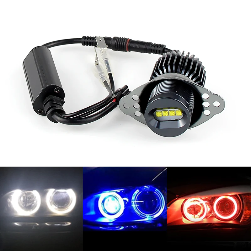 

2pcs 40w LED Angel Eyes Marker Canbus No error For BMW E90 E91 328i 335i 2009-2011 LCI Non Xenon Headlight White RED Blue