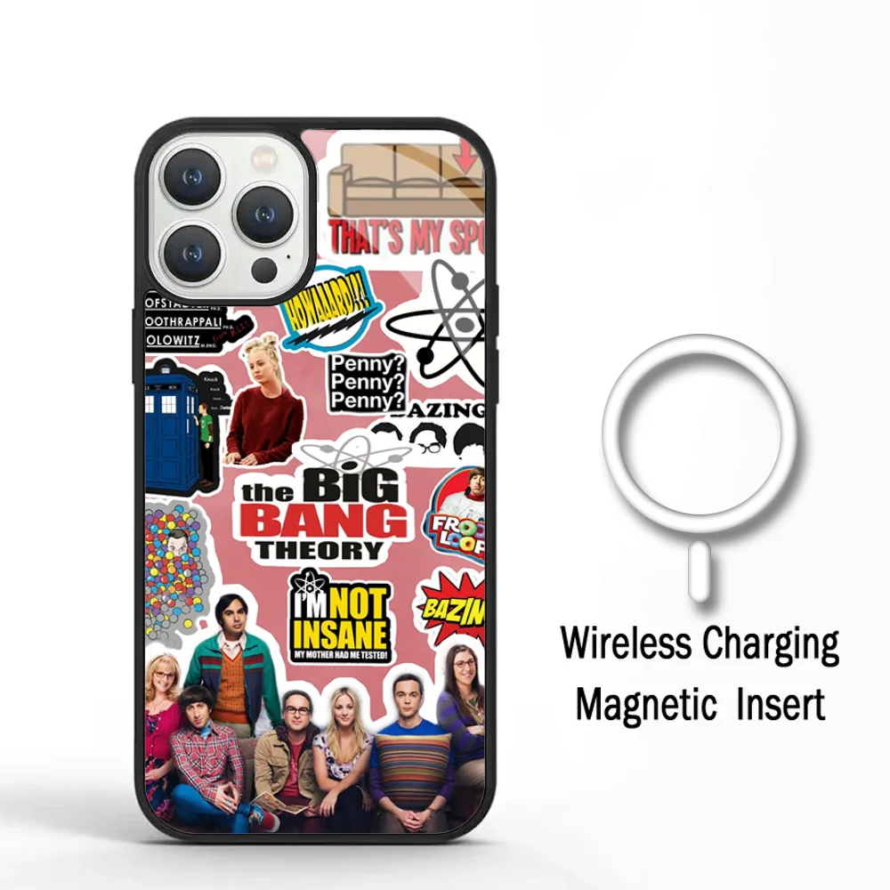 The Big B- Bang T-Theory Phone Case For IPhone 11 12 13 14 15 Plus Pro Max Mirror Acrylic Cover For Magsafe Wireless Charging