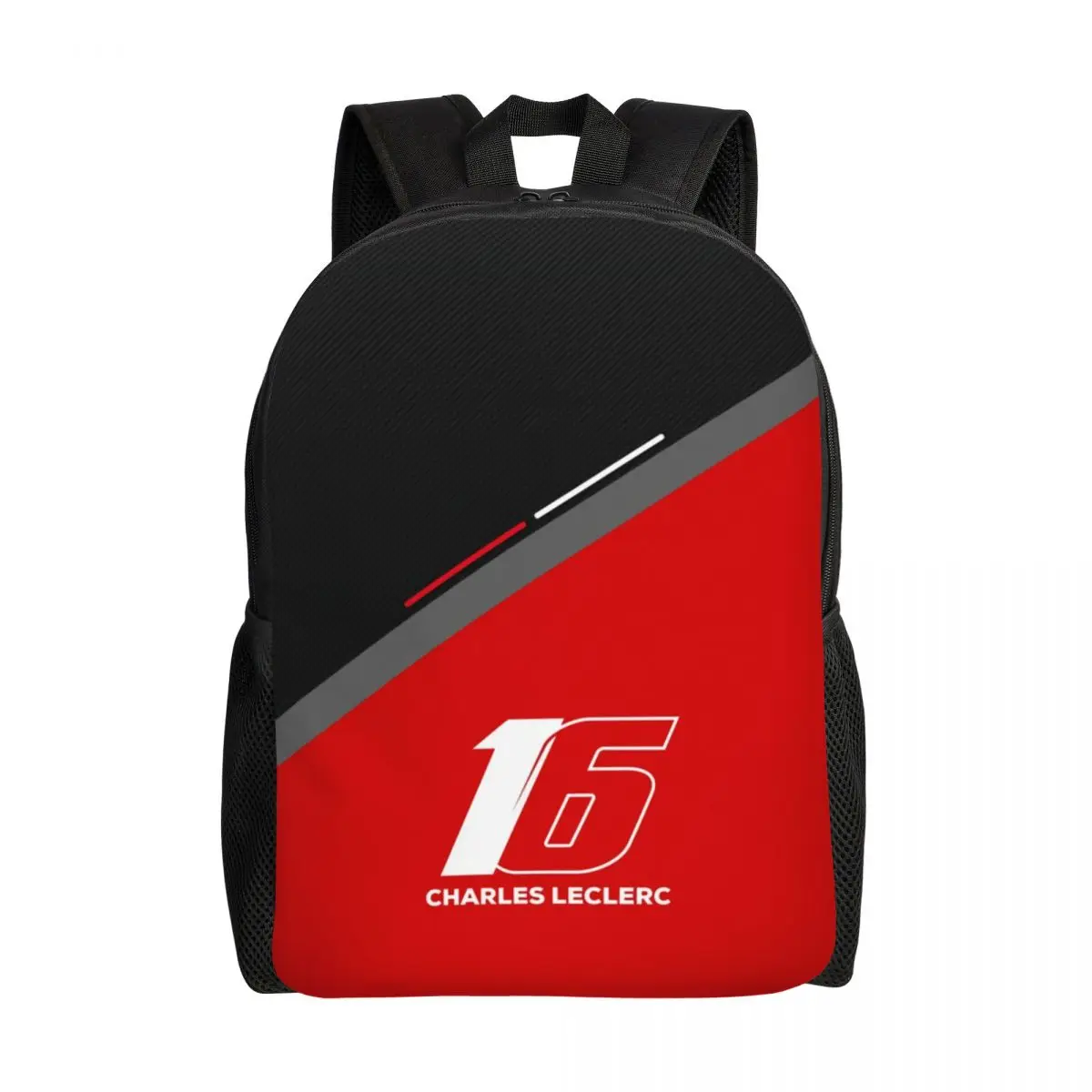 

Custom LEC16 Racing Driver Backpack for Boys Girls Motorsports School College Travel Bags Women Men Bookbag Fits 15 Inch Laptop