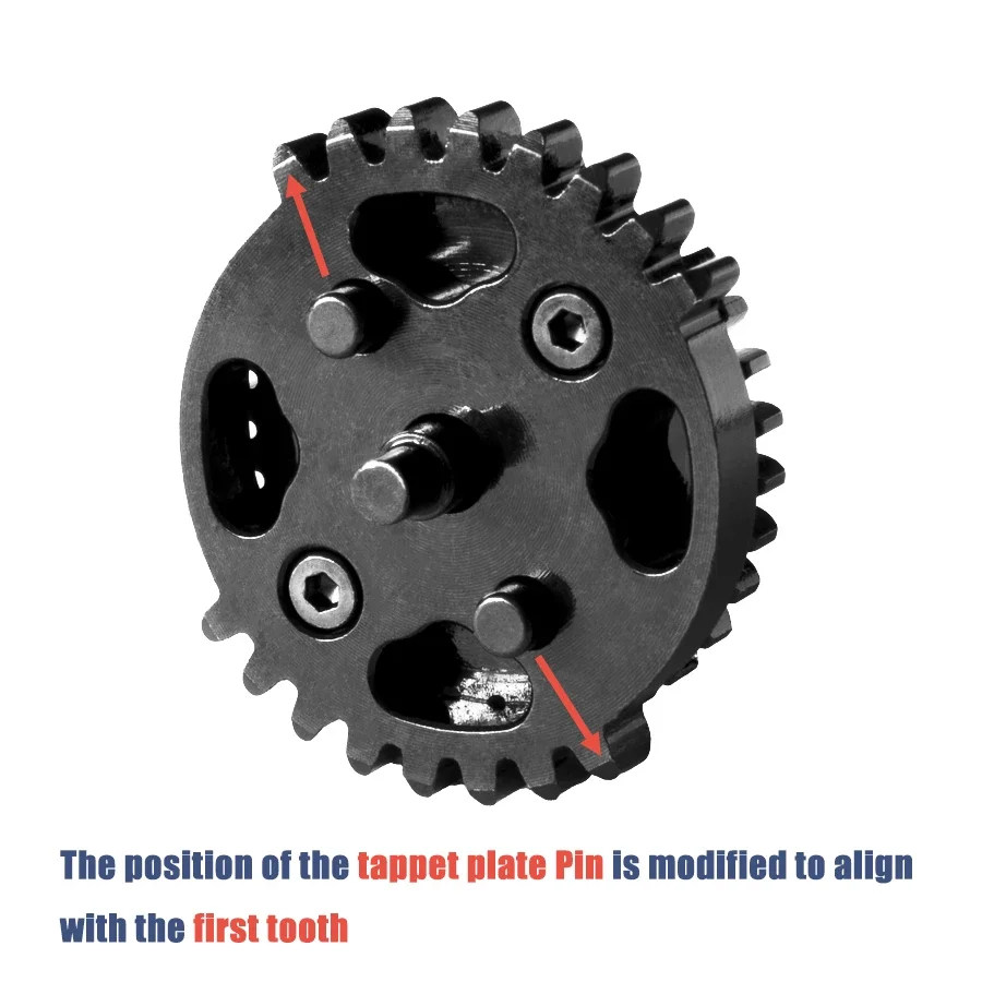 Dual Sector Gear Set (DSG) 9:1 For V2 V3 Standard Gearbox AEG CNC Airsoft Steel Gears