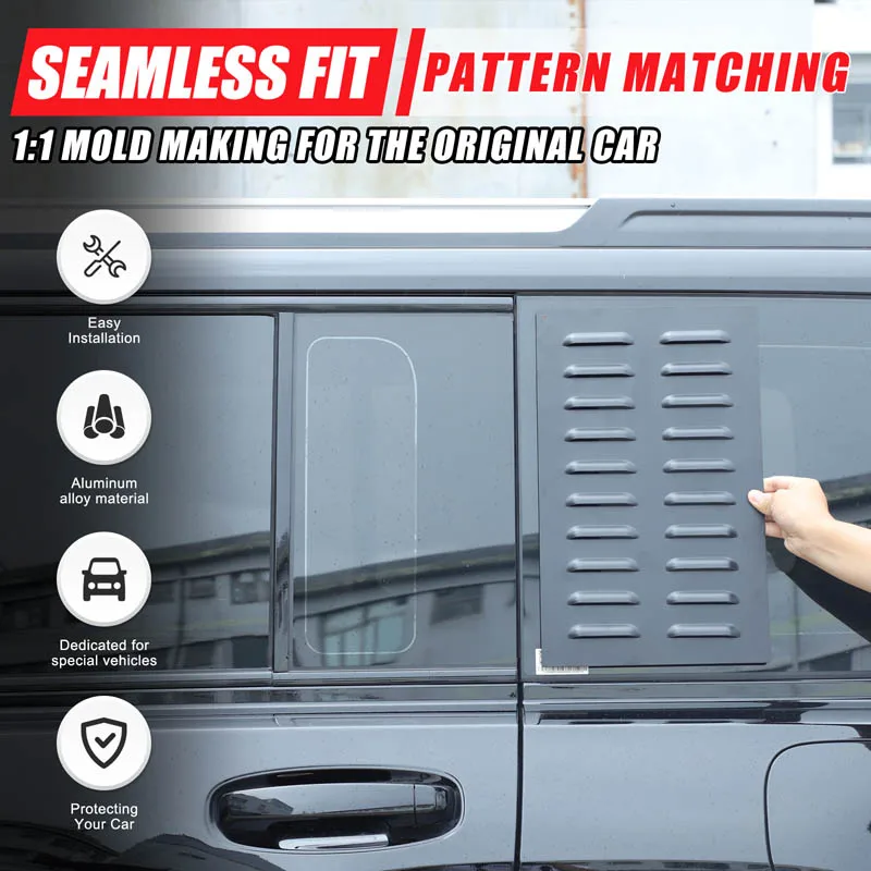 

For Haval Raptors 2023+ rear window blinds trim panels Car rear vent decorative blinds Exhaust hole accessories Aluminum alloy