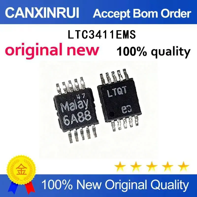

(5-100 Pieces) New LTC3411EMS package MSOP-10 silk screen LTQT switch regulator chip IC in stock