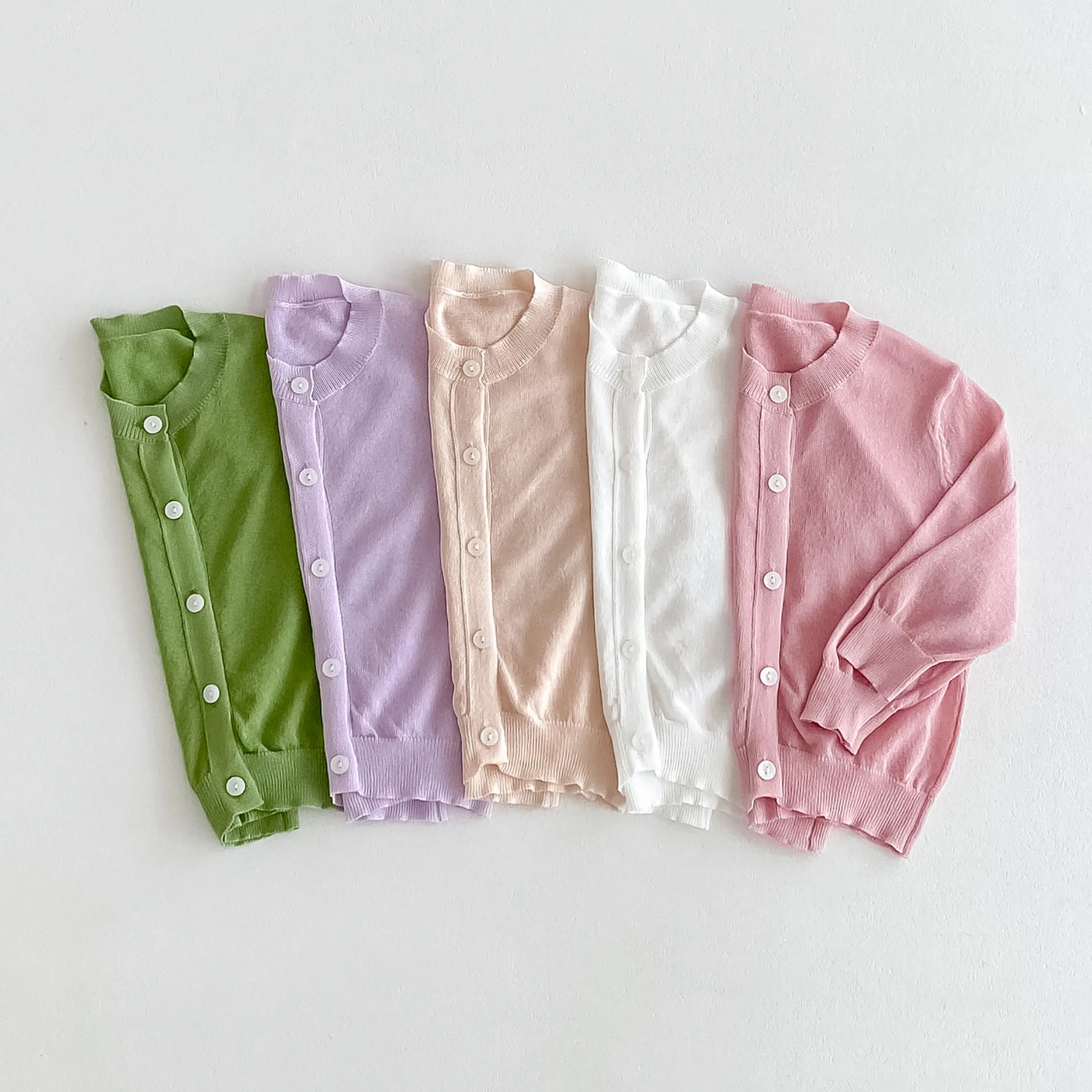 2026 Summer New Girl Sweet Cotton Knitwear Sun Protection Top Air Conditioning Shirt Fashion Long Sleeve Thin Cardigan Coat