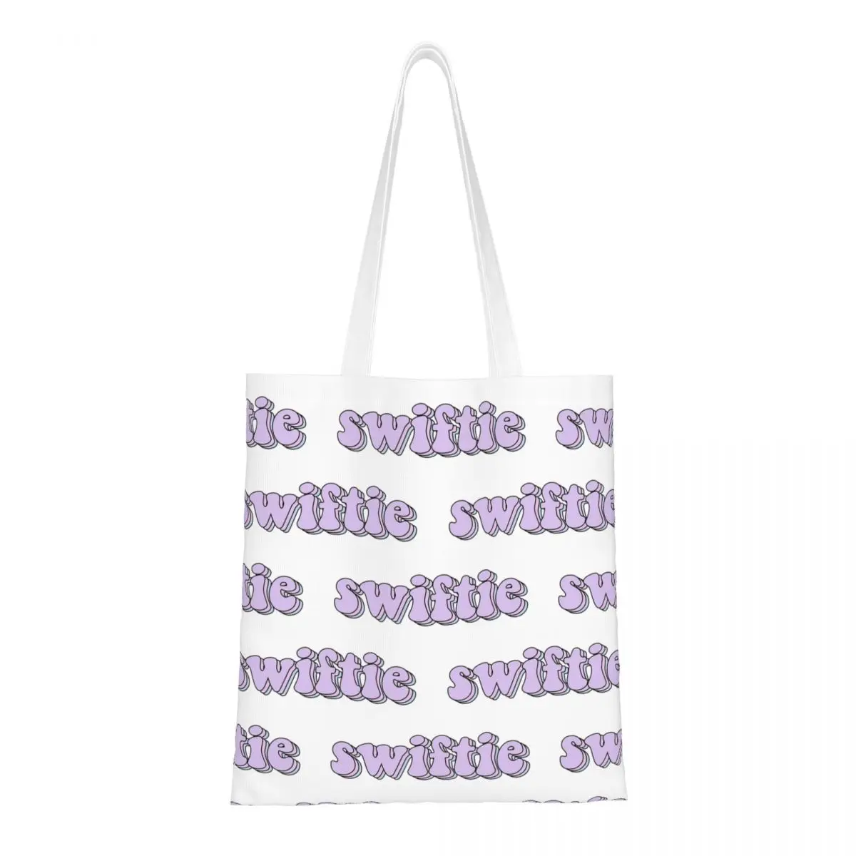 Swifties-Bolso de lona con logotipo, bolsa reutilizable de gran capacidad para comestibles, mochilas escolares Unisex