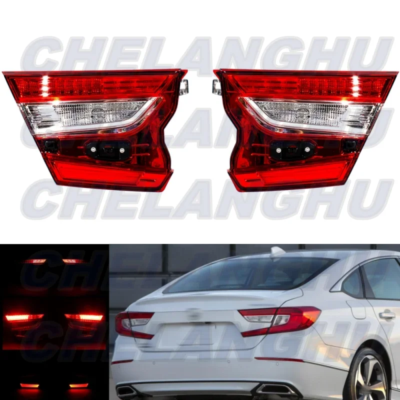 

Pair Inner Side Tail Light Rear Lamp With LED Bulbs 34155-TVA-A01 34150-TVA-A01 For Honda Accord 2018 2019 2020 2021 2022