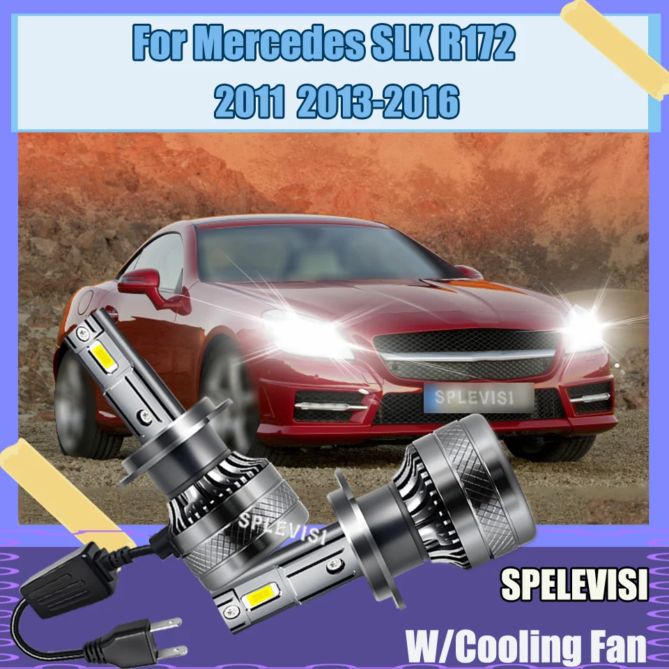 

2Pcs 200W H7/477/499 LED Headlights Bulb High-Efficiency Extended Night Driving For Mercedes SLK R172 2011 2013 2014 2015 2016