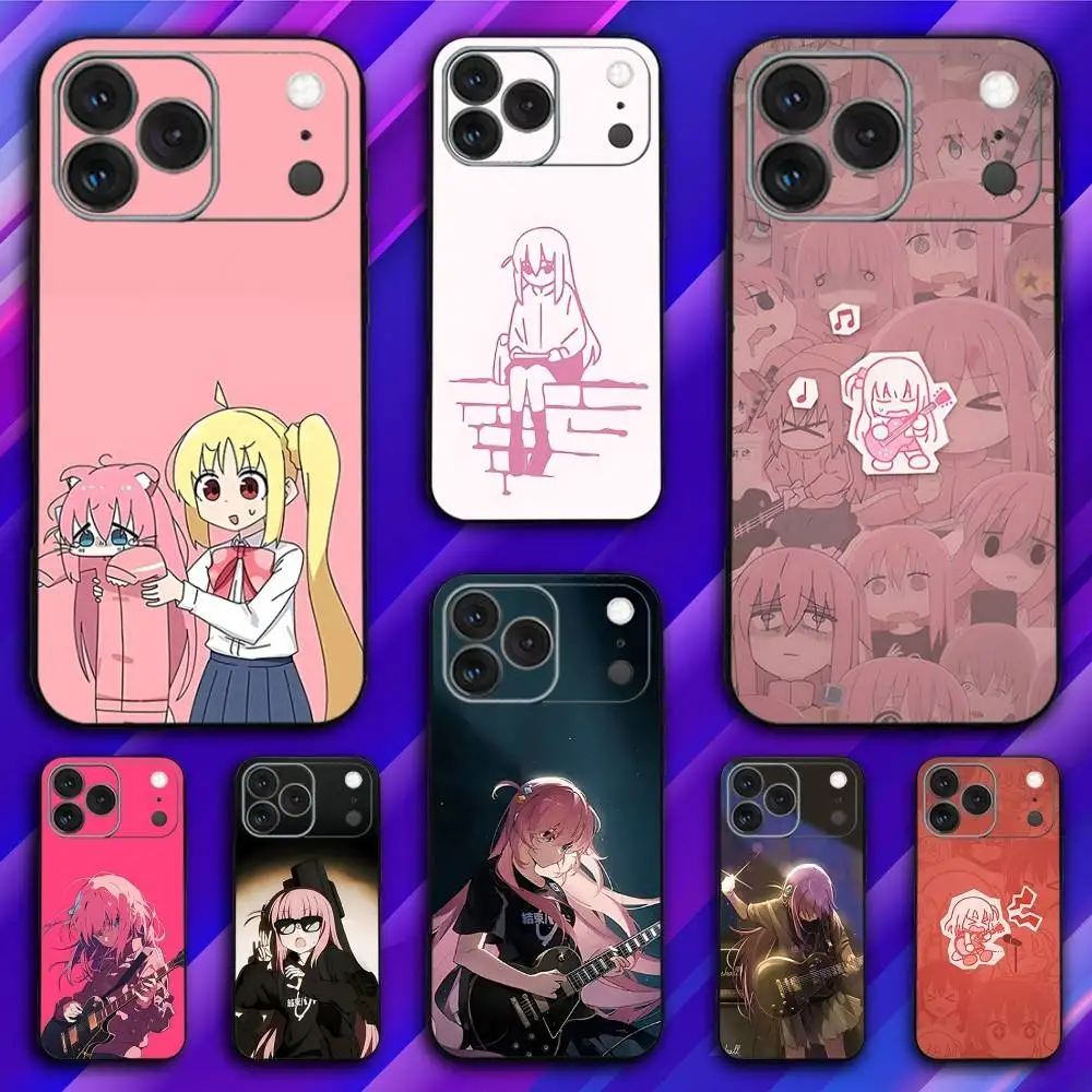 

T-The Rock Kessoku Band Phone Case For iPhone 17,16,15,14,13,12,11,Pro,Max,Plus,X,XS,SE4,E,Mini,Soft Black Case