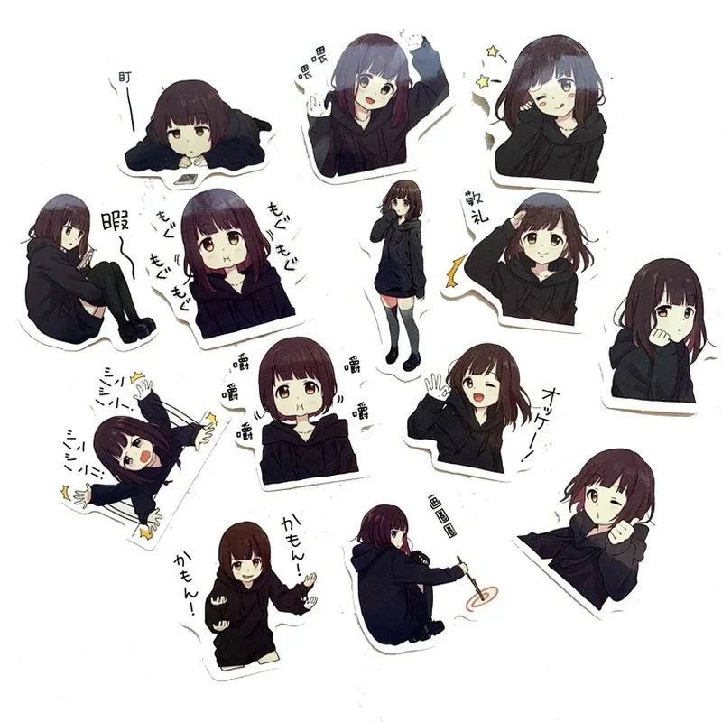 1Sets=39PCS Japanese and Korean Girl Hand Accountant Stickers Stationery Diary Computer PVC Stickers