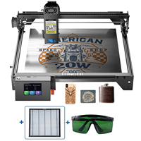 RAY5 20W Laser Engraving Machine with Touch Screen + 440x440mm Honeycomb Panel + Protective Goggles DIY Cutting Wood Metal Tools