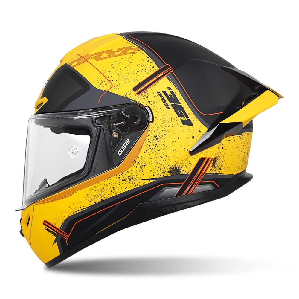 

Yellow Star Wear-Resistant Motocross Equipment Anti-Fall Head Protection Full Face Biker Kask Breathable Motorcycle Tail Helmets