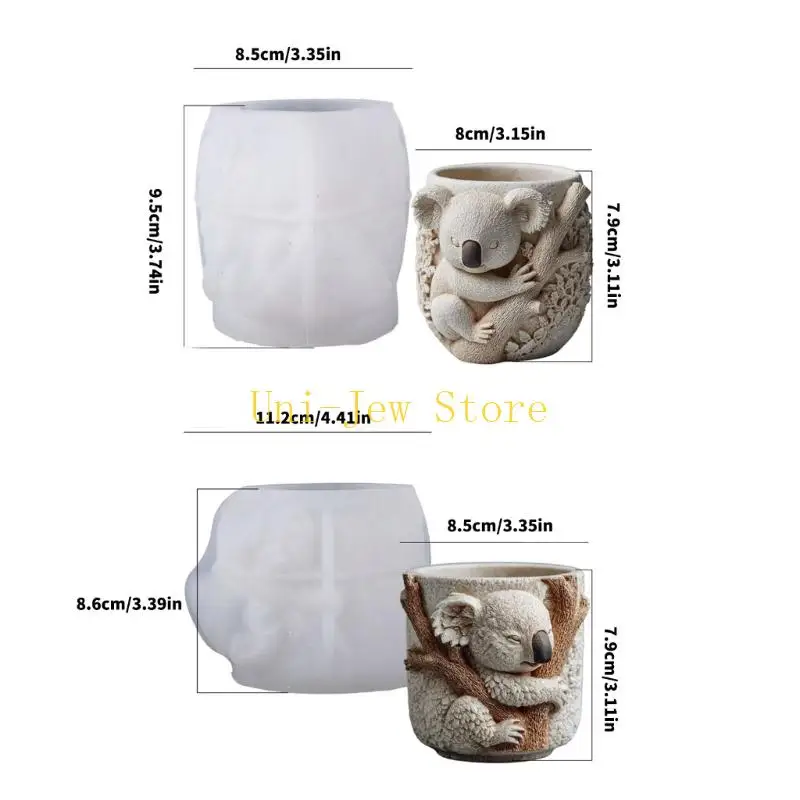 قالب زارع من السيليكون سعة 40 جيجا بايت بنمط كوالا وملمس من السيليكون مثالي للديكورات الخرسانية المصنوعة يدويًا من مجوهرات #6