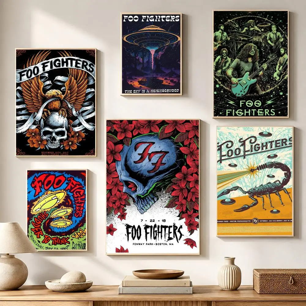 Foo Fighters Poster High-definition waterproof stickers, suitable for home décor, gifts, and holiday decorations