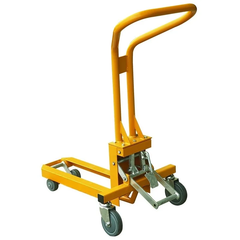 Mini Mechanical Pallet Truck 200kg Load Foot Operated Lifting Hand Trolley Used For Warehouse Light Goods Handling