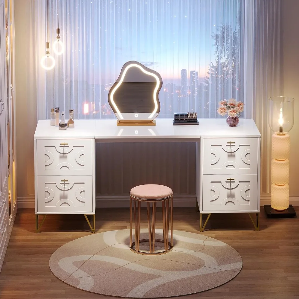 Modern 59" White Ma… - image