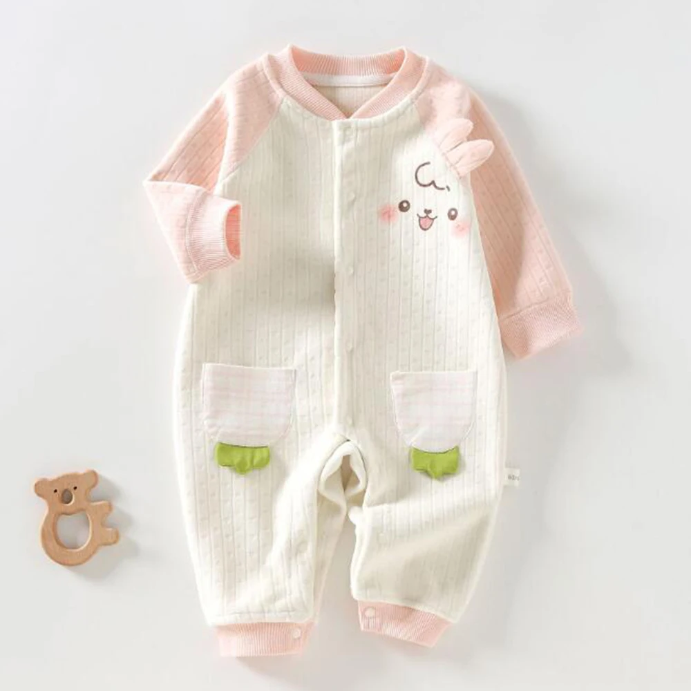 

Baby Girl Clothes Winter Autumn Warm Baby Boy Romper Long Sleeve Cute Animal Print Newborn Jumpsuit Unisex Infant Onesies