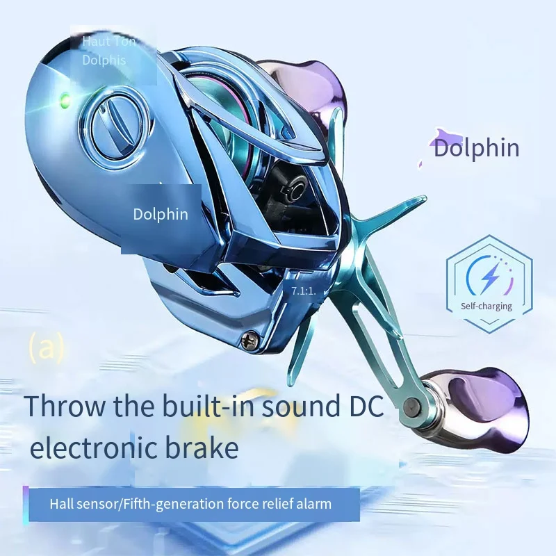 Water Drop Wheel Water Proof DC Electronic Brake Explosion Proof Line Spinning Fishing Reel Max Drag 5KG Suitable for Any Water