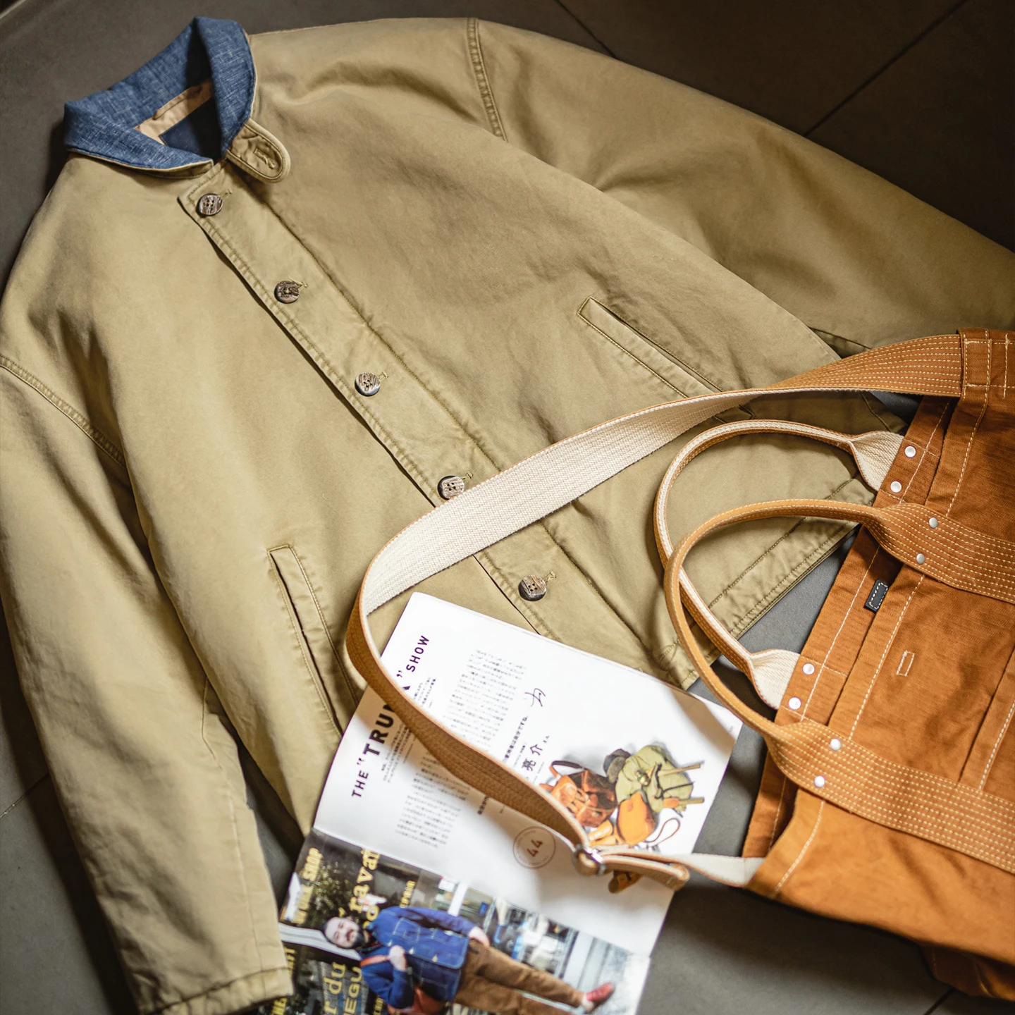 سترة Maden الرجالية الكلاسيكية N-1 ذات الوزن الثقيل المملوءة بالقطن معطف قصير بياقة واقفة سترة واقية دافئة لخريف وشتاء #5