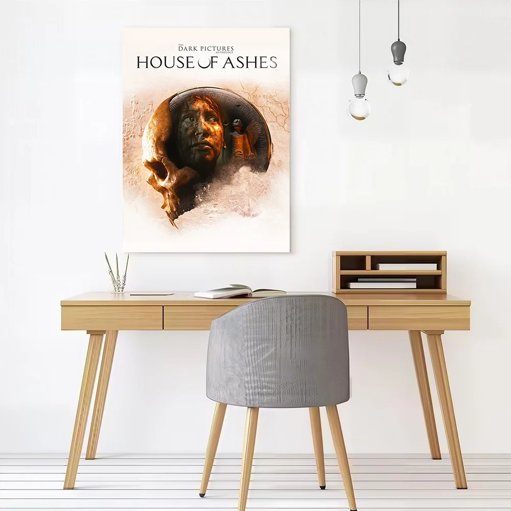 The Dark Pictures Anthology House of Ashes Cover Printed Canvas Wall Art Customizable Paintings Poster Perfect Gift for Painting
