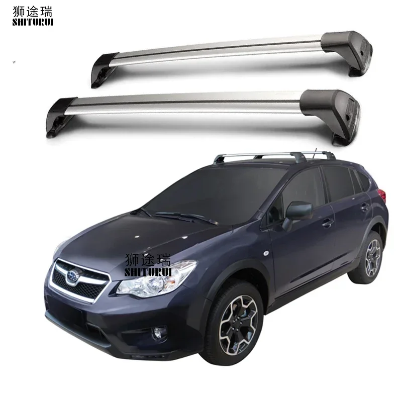 

2 pcs For SUBARU XV 5 DOOR SUV 2012 - 2016 (NAKED ROOF) roof bar car special aluminum alloy belt lock shooting CORSS RACK