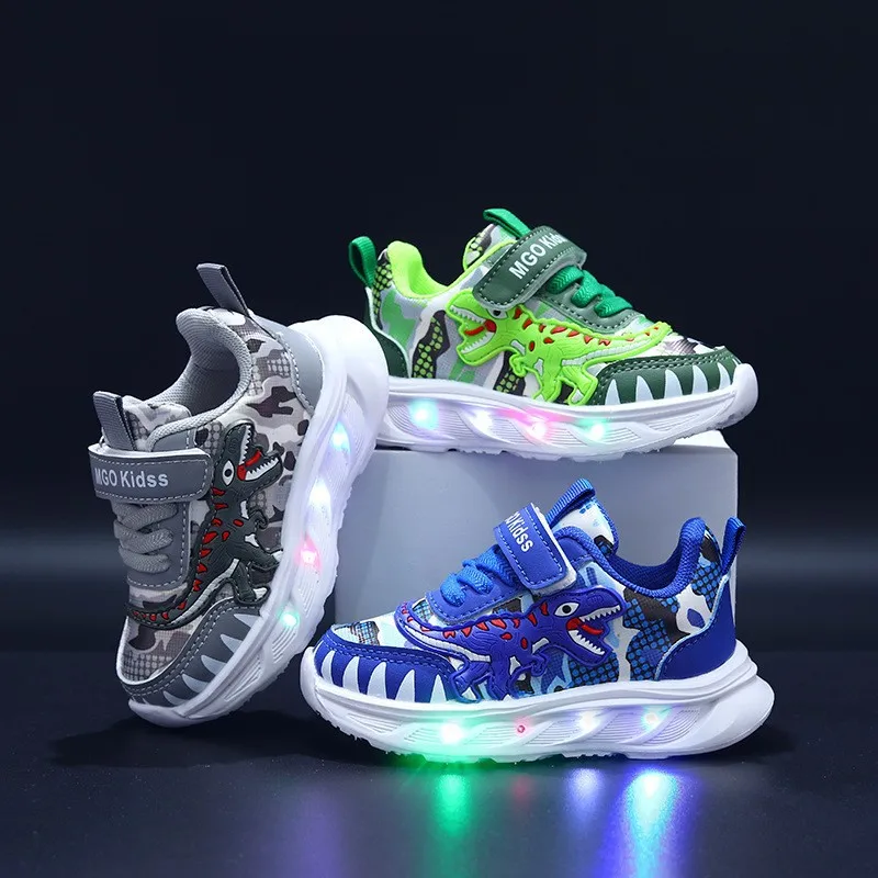 

New Boys Led Lighted Shoes Fashion Children's Casual Sneakers Kids Luminous Shoes Sport Shoes Lighted Shoes
