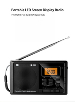 LED Screen Clock Stereo Digital Radio FM AM SW battery operated radio small portable radio Mini Radios