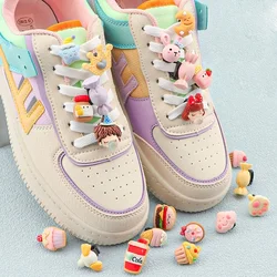 Lacci delle scarpe decorazione clip lacci delle scarpe fibbia cartone animato corona torta caramelle Macaron colore scarpe accessori per ragazza bambini 1 pz