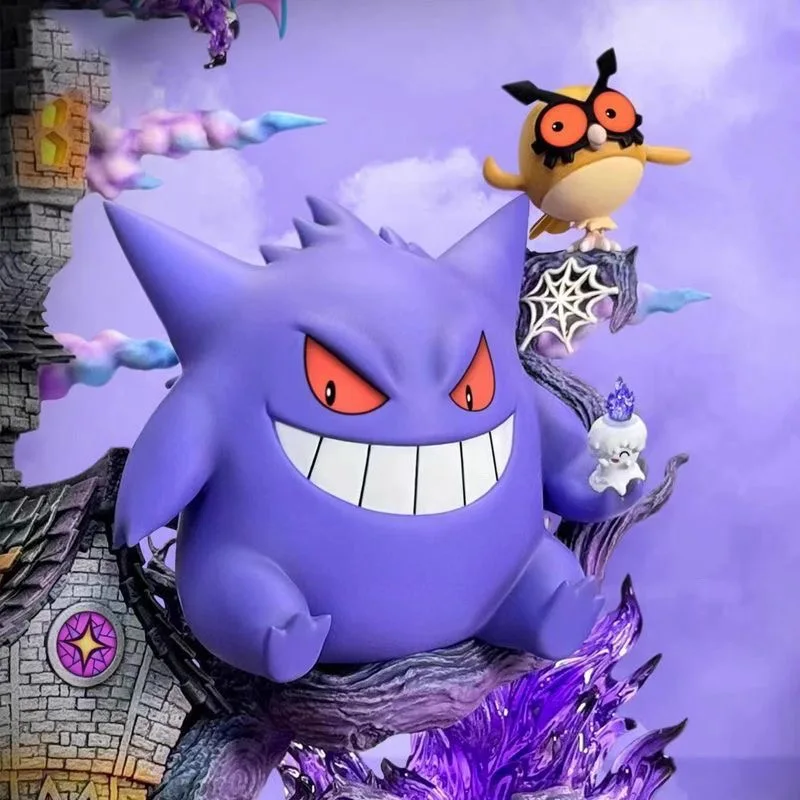 32cm/12.6in ainme pokemon figura gengar evolução família balde figuras de ação estátua pvc coleção modelo brinquedos presentes
