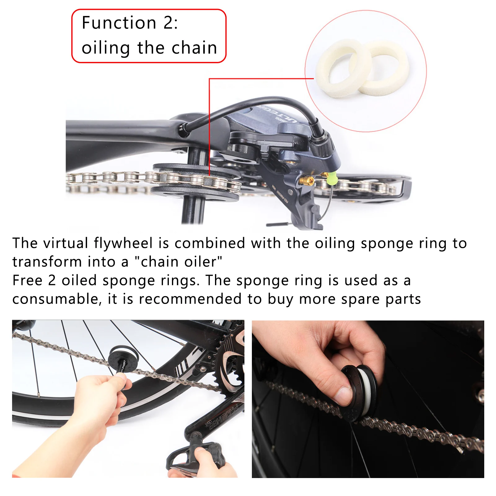 E-bike Chain Holder, RISK Bike Cycling Chain Keeper Roller Hub Tensioner Clean Tool RL211 Quick Release Version