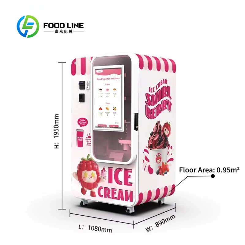 Fotografia 3: Máquina de Sorvete Comercial Automática de Tamanho Personalizado, Máquina Robótica de Sorvete em Cone