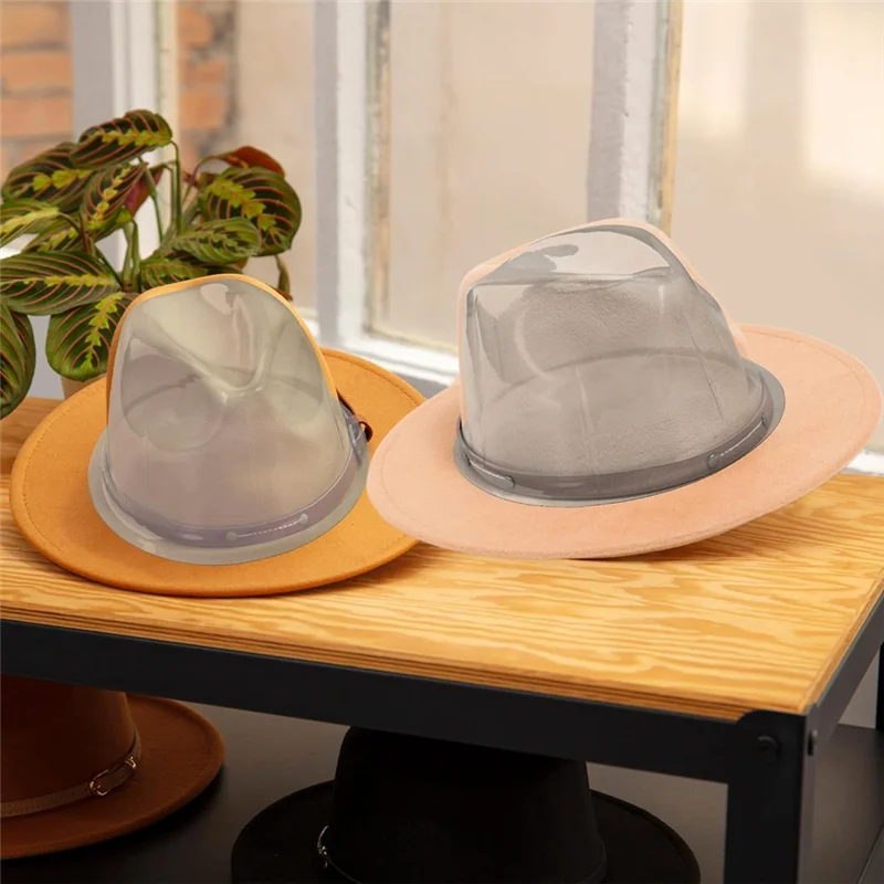 RMWIN-Untuk Topi untuk Beberapa Topi 12 Buah Rak Display Plastik Pembentuk Topi dengan Sisipan Pembentuk dan Tempat Topi Meja