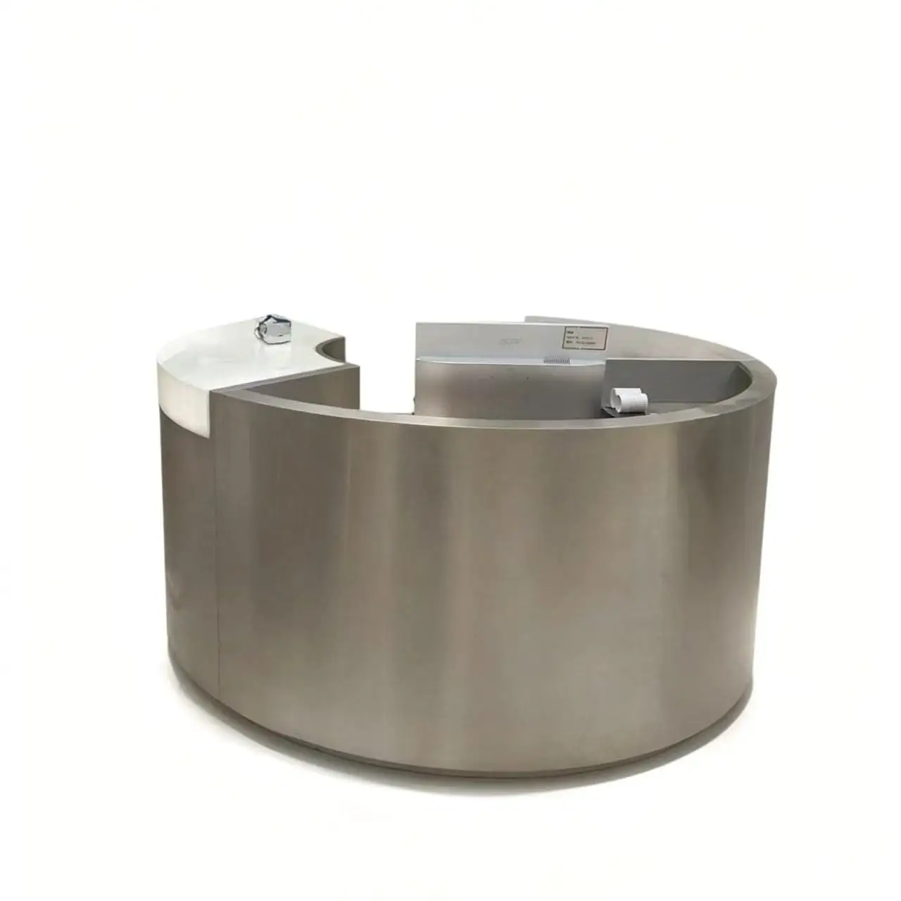 

Современная металлическая стойка для кассы и ресепшн для компаний, салонов красоты, магазинов одежды, отелей, кассовый стол