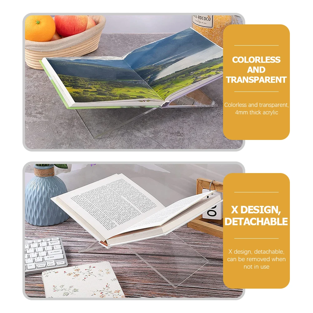 

Acrylic Bookshelf St White Desktop Recipe Holder Document Display Reading Book St For Desk Learning Cooking Storage