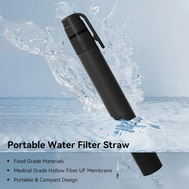 Water Filter Straw Outdoors Small Water Filtering Tool Portable Water Purifier Straws For Camping Hiking Traveling Emergency - view 5