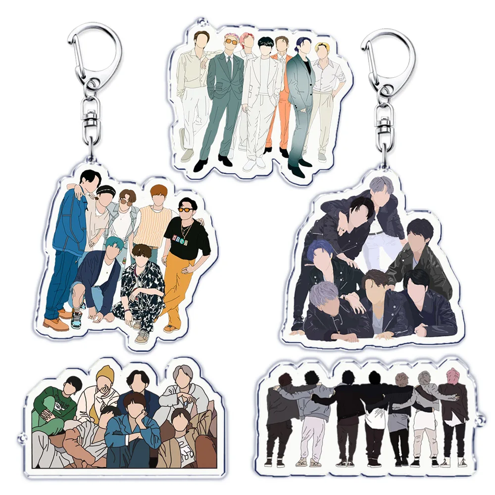 Kpop Keychains Keyring for Accessories Bag Pendant Key Jewelry Fans Gifts