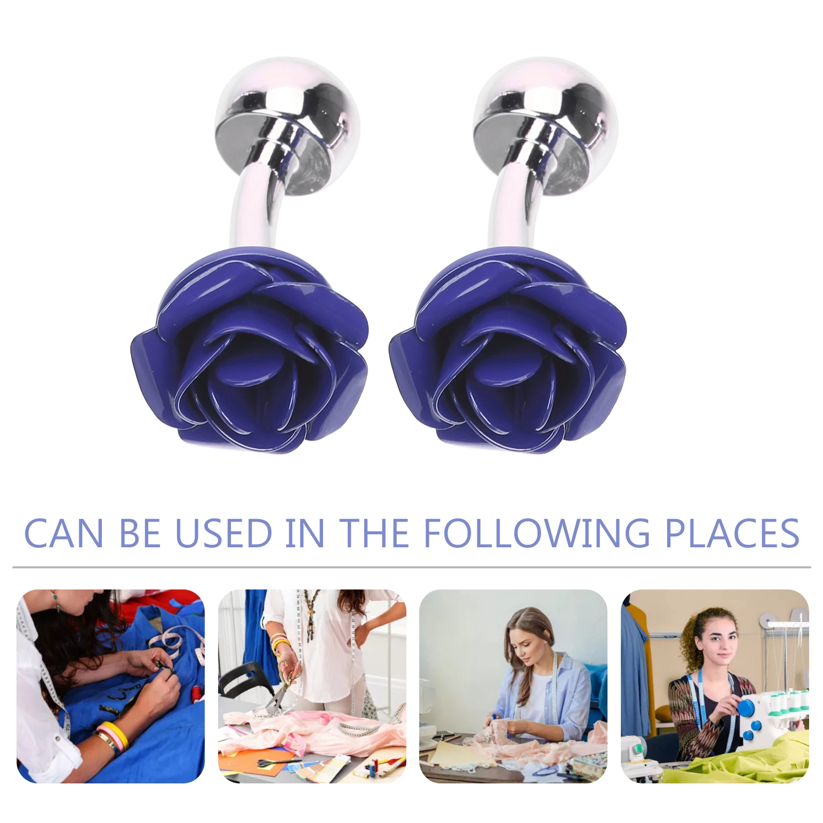 

2Pcs Premium Copper Rose Design Elegant Shirt Mens Accessories Special Occasions